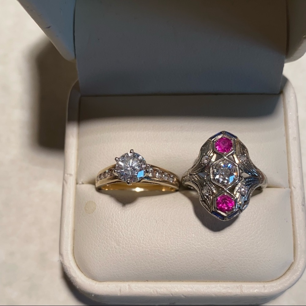 18k DIAMOND RUBY RING 6 - Picture 7 of 15
